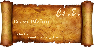 Cseke Dániel névjegykártya